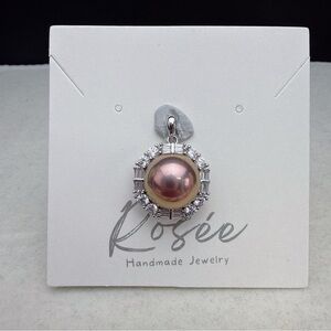 P129 S925 Stamped High Quality Freshwater Edison Pearl Pendant 11.9mm
